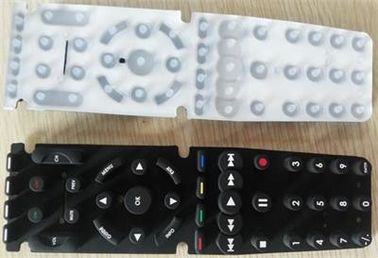 Silicone rubber remote control keyboards, keypads, keys and buttons, laser etching black color, painting, printing