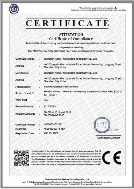 China XUHUI TECHNOLOGY CO.,LIMITED certification